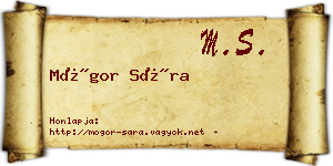 Mógor Sára névjegykártya