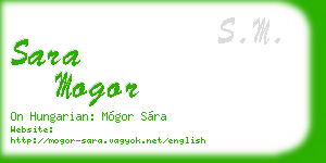 sara mogor business card
