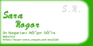 sara mogor business card